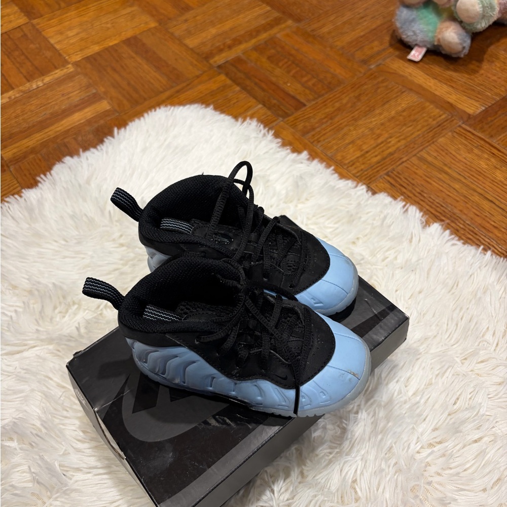 Black & Light Blue Kids Sneakers